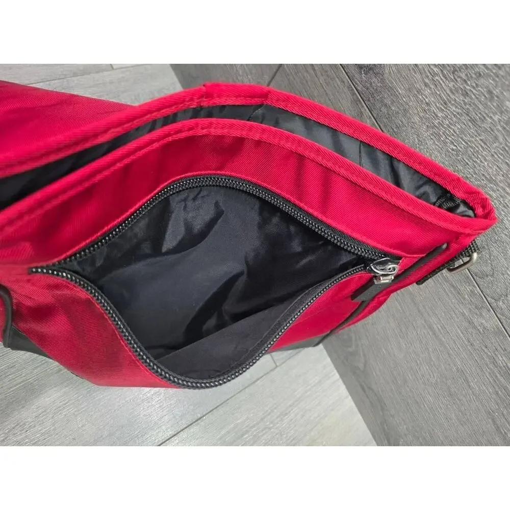 Polo Sport Ralph Lauren Red Black Messenger Bag Adjustable Strap Y2K B000785